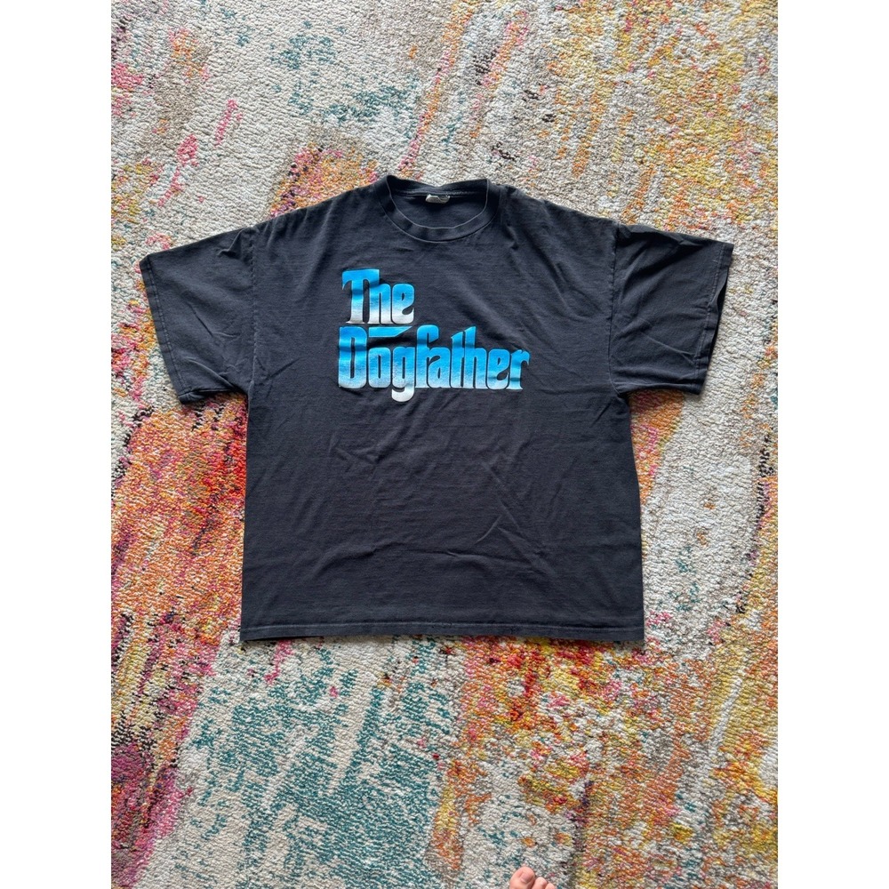 Vintage 2000s The Dogfather Snoop Dog Album Promo Black Blue Rap T-Shirt XL